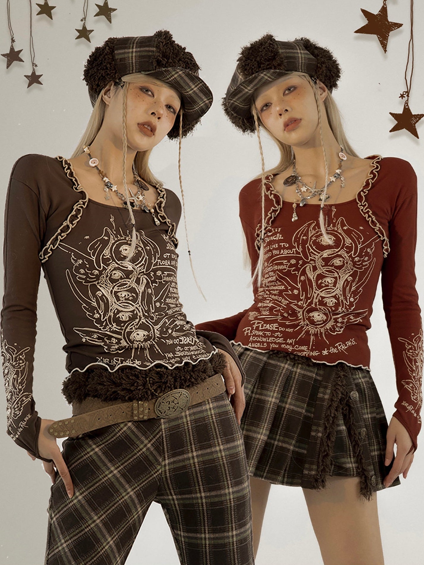 Slim Knitted Printed Bottoming Shirt