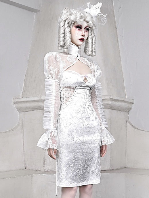 Strap Jacquard Slim Sling Dress