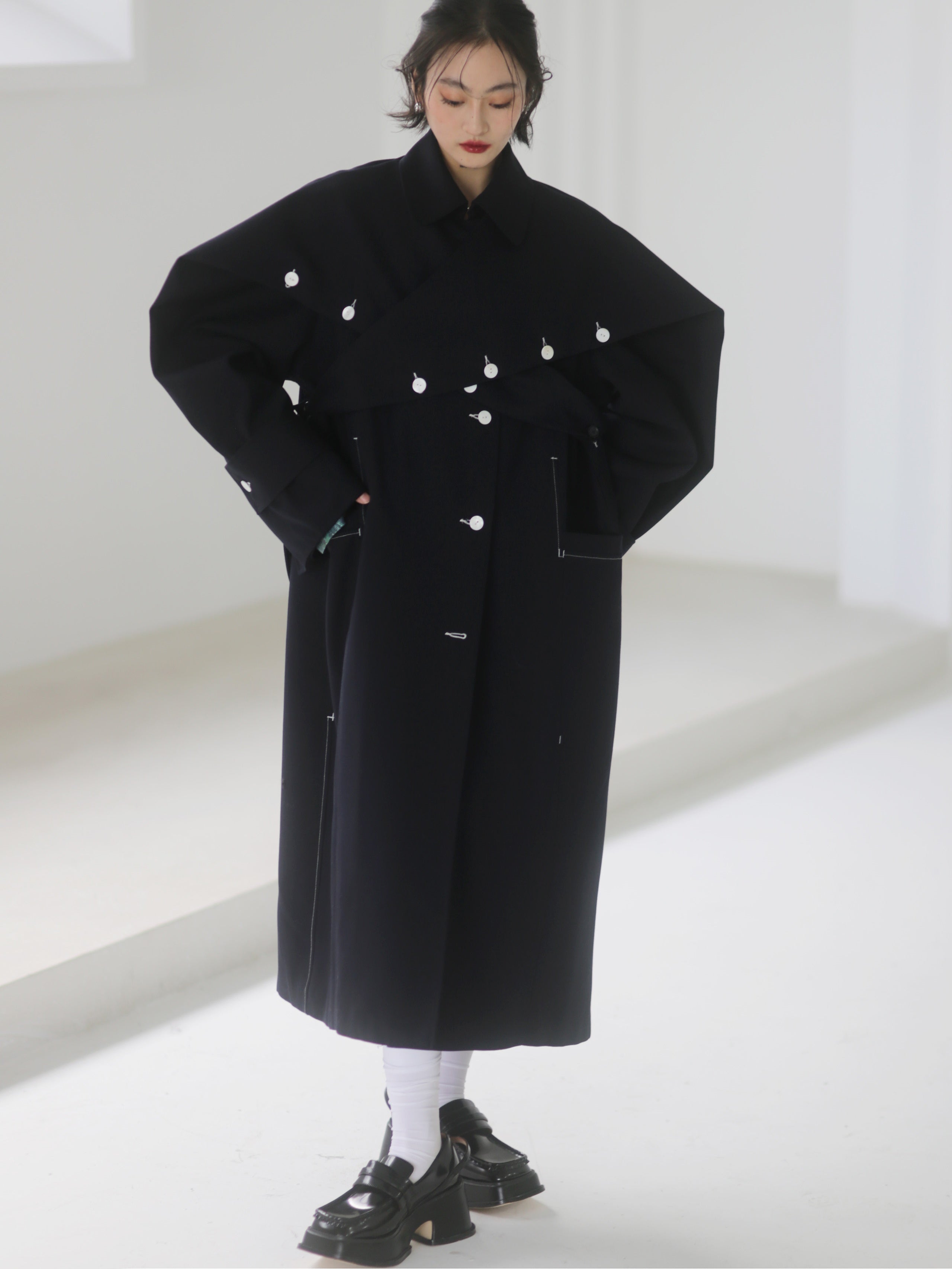 Rabbit Ears Shawl-Style Quilted Coat