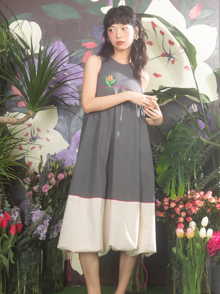 대비 색상 조절 가능한 새싹 원피스