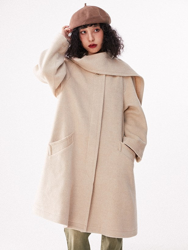 Mid-Length Woolen Coat