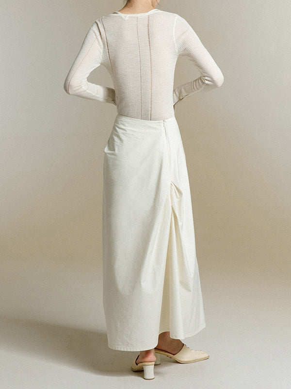 Simple Solid Color Skirt