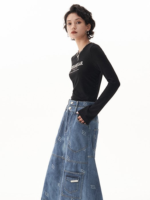 Briefe drucken Langarm T-Shirt