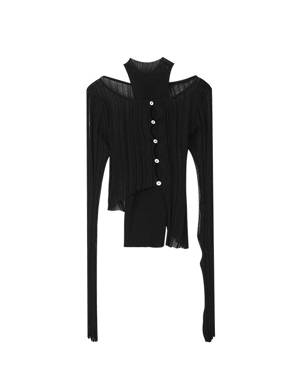 Short Vest & Cardigan TWO-PIECE Set