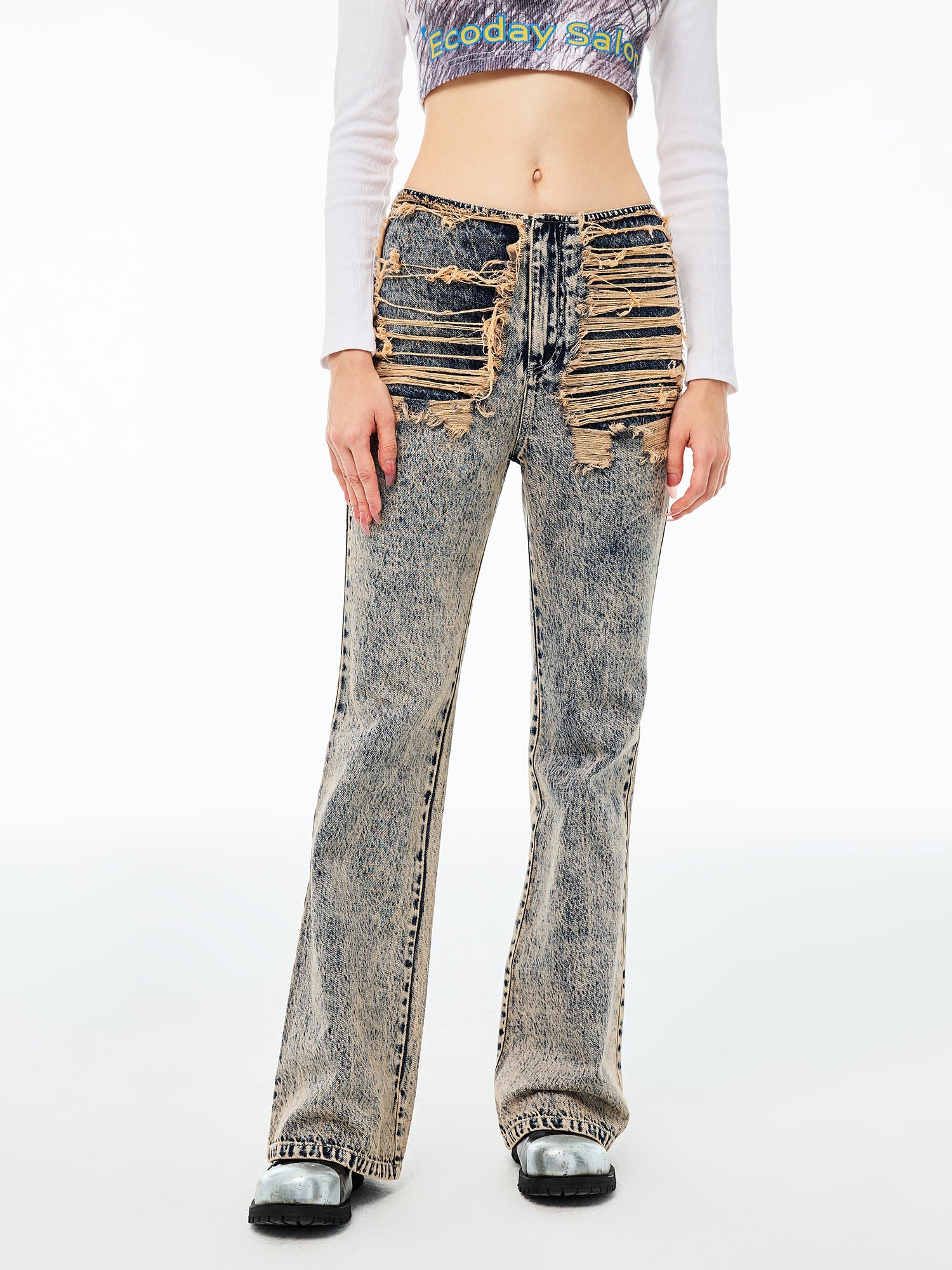 Distressed Slim Jeans