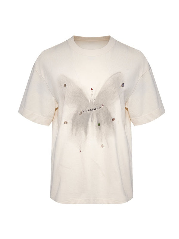 Butterfly Print Loose T-Shirt