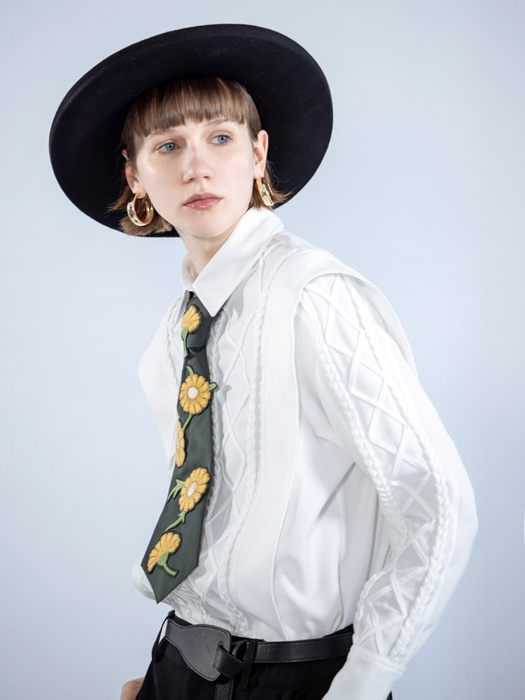 Dreidimensionale modische Blumenkrawatte