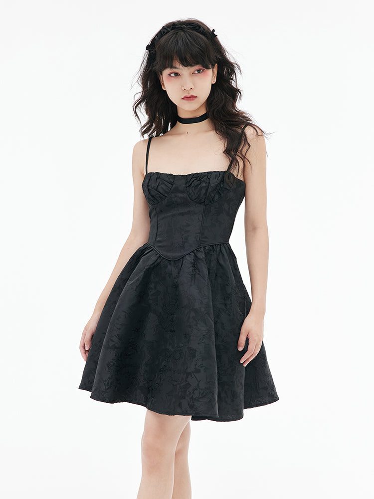 Jacquard bestickte Schleuderkleid