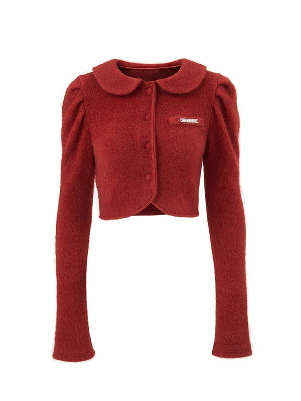 Fluffy Small FUR CARDIGAN JACKET