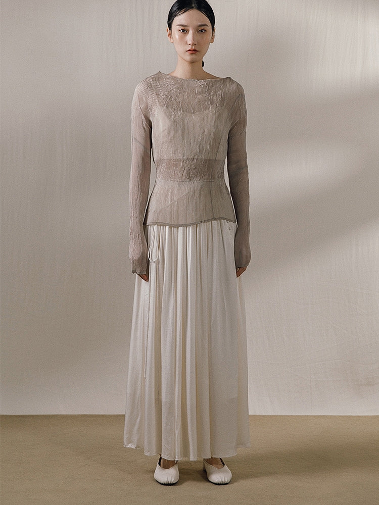 2way tie-dye 자연스러운 일체형 스커트