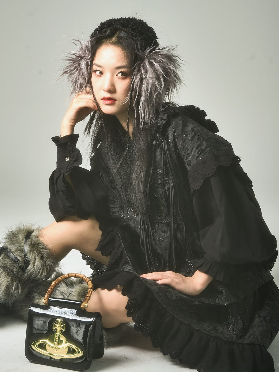 Jacquard는 중국 스타일의 Lacket & Skirt를 개선했습니다