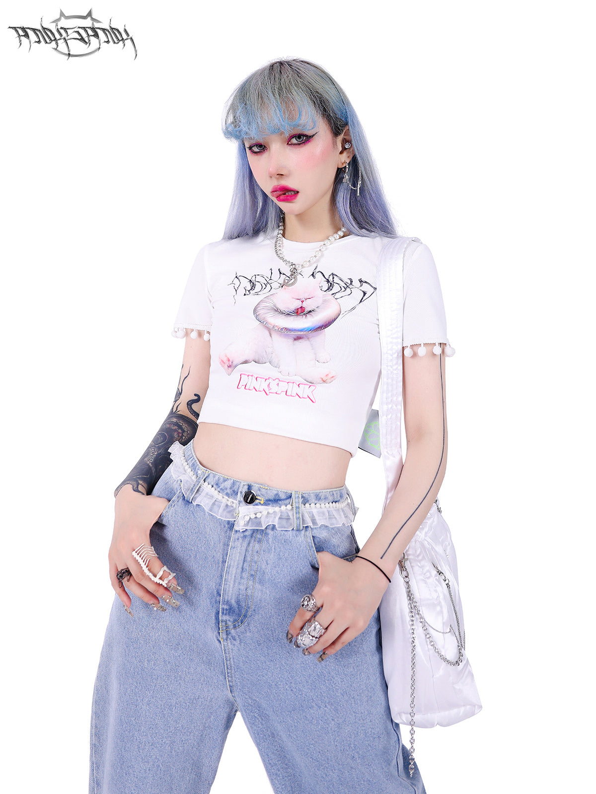 잘린 캐주얼 팝 니치 티샷