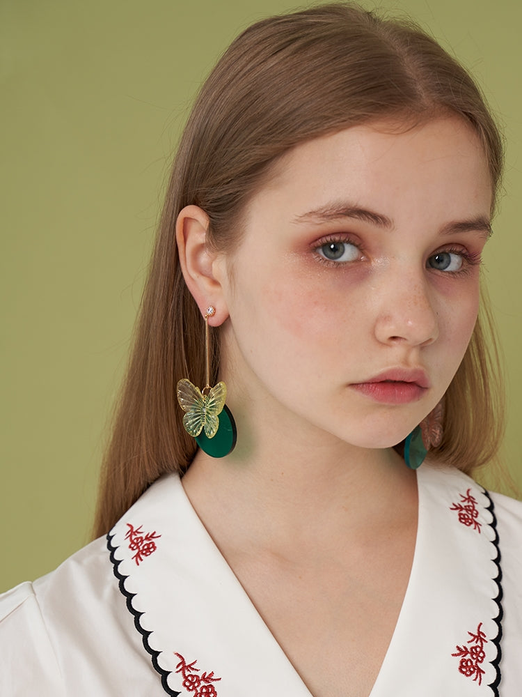 투명한 나비 귀걸이