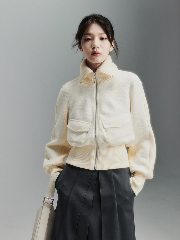 Feather Textural Knittde Jacket