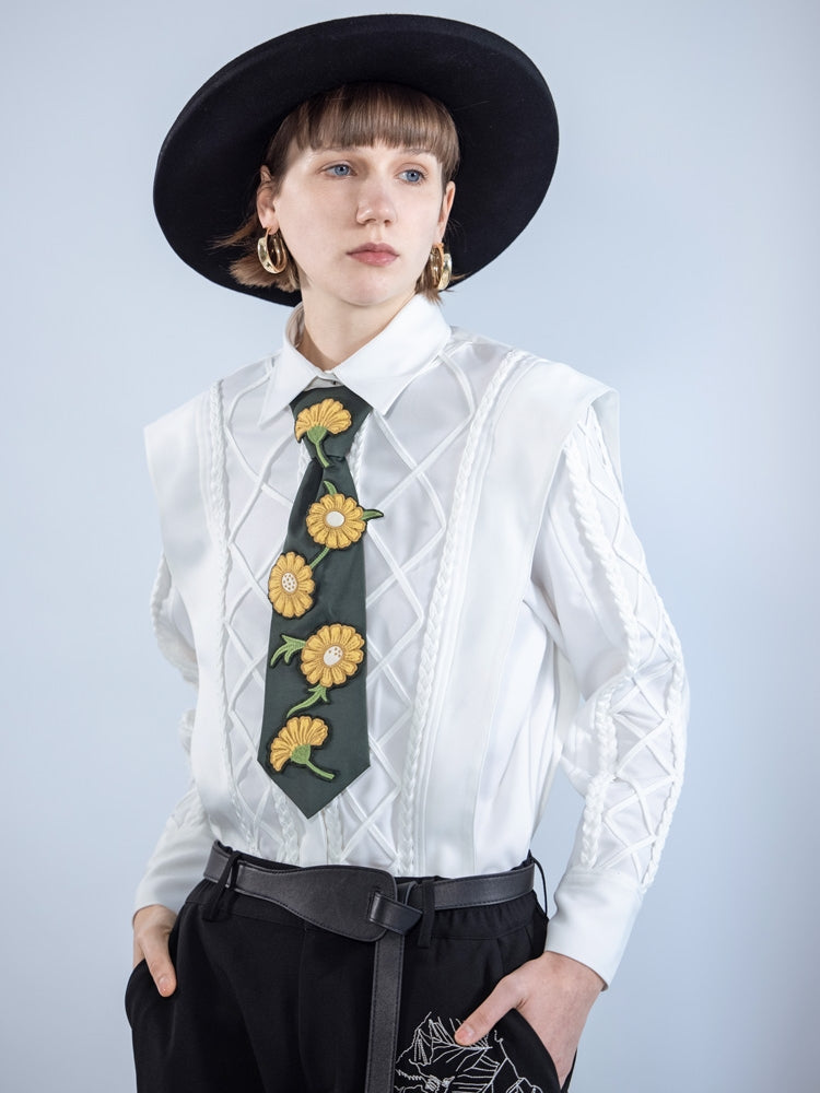 Dreidimensionale modische Blumenkrawatte