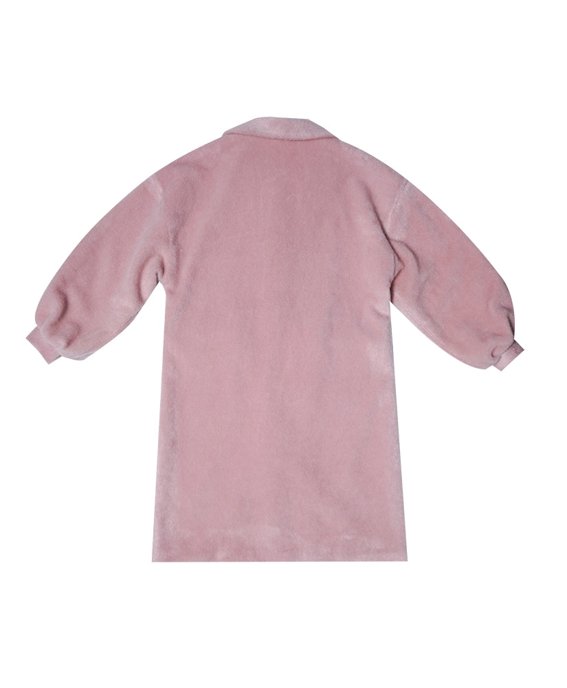 Langer süßer Frill Round-Collar-Mantel