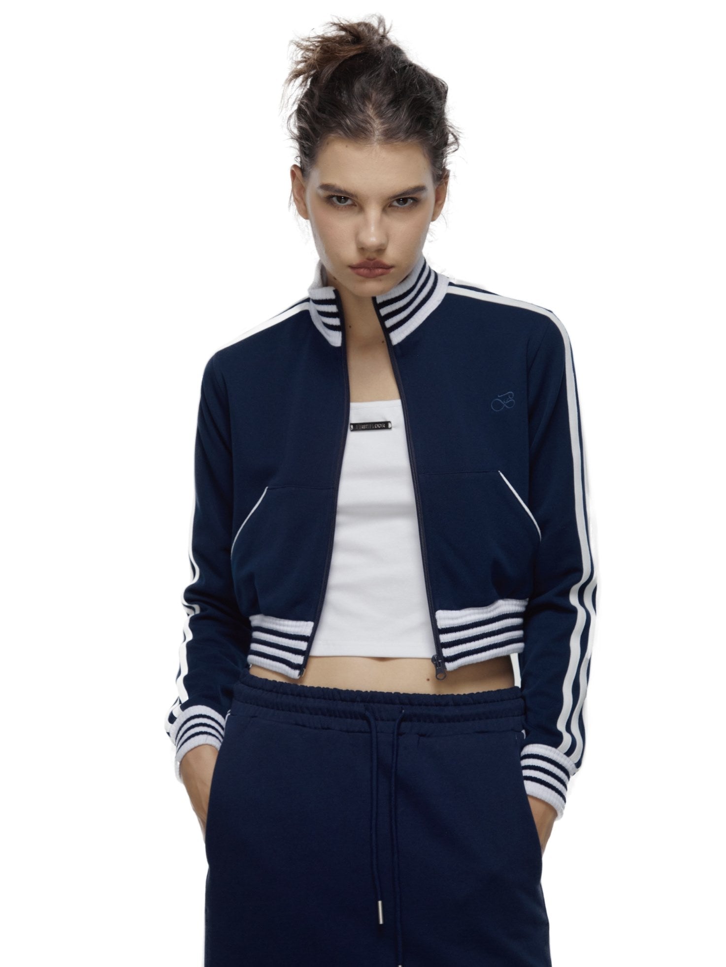 Crop Sporty Jacket & Skirt