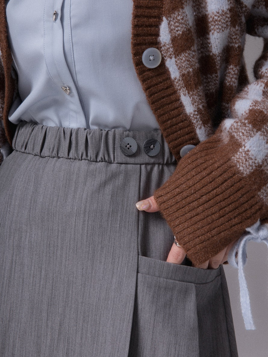 주름 잡은 프린지 스커트