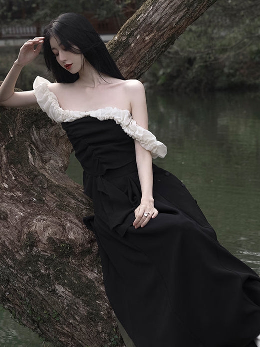 대비 색상 튜브 상단