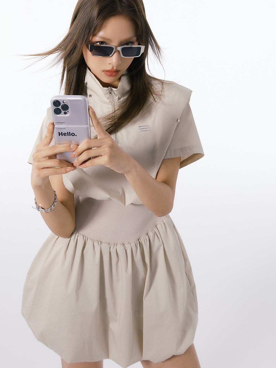 Standcollar Taille Form Ballon Einteiliger
