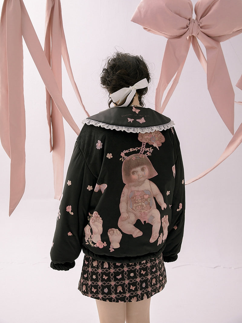 Lace Eerie Velvet Cotton Blouson