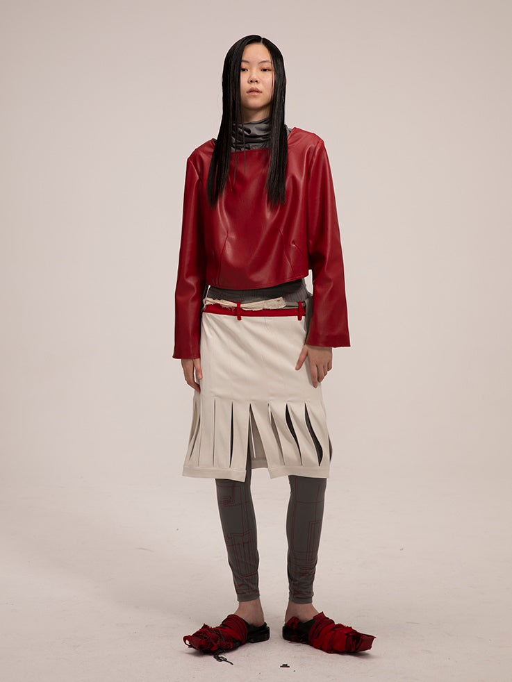 Niedrige Taille locker Hohlrock