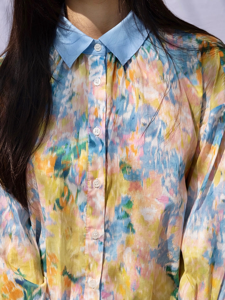 수채화 인쇄 셔츠