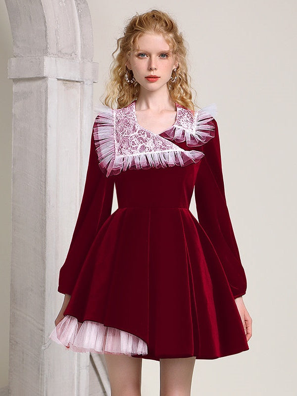 Samt -Laternenhülle Kleid