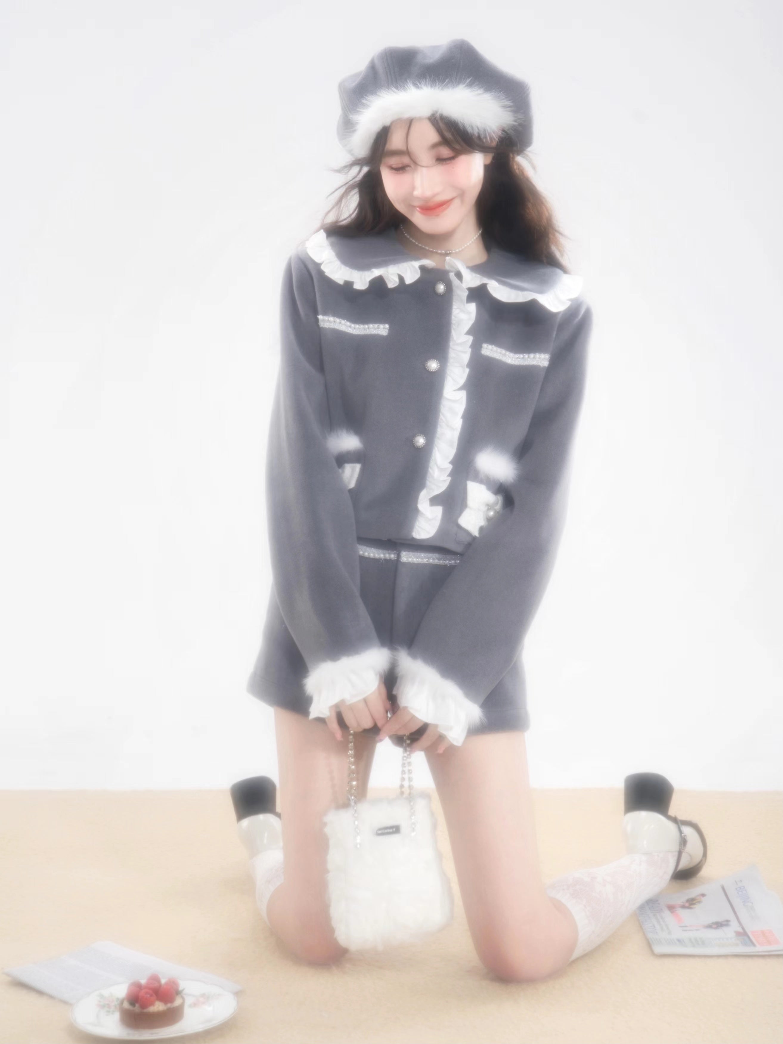 Quilted Jacket & Shorts Pants