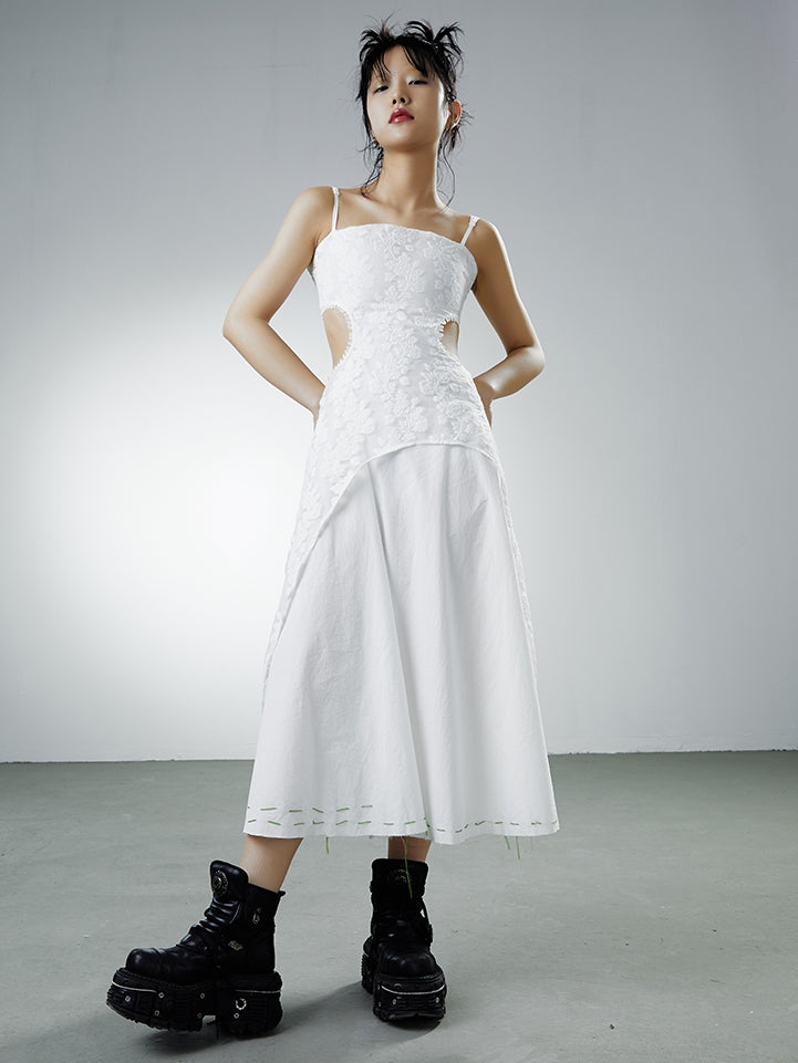 Robe à suspension irrégulière à double couche