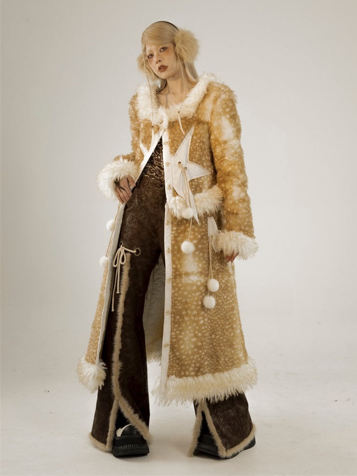 Detachable Two-Wear Furry Long Coat