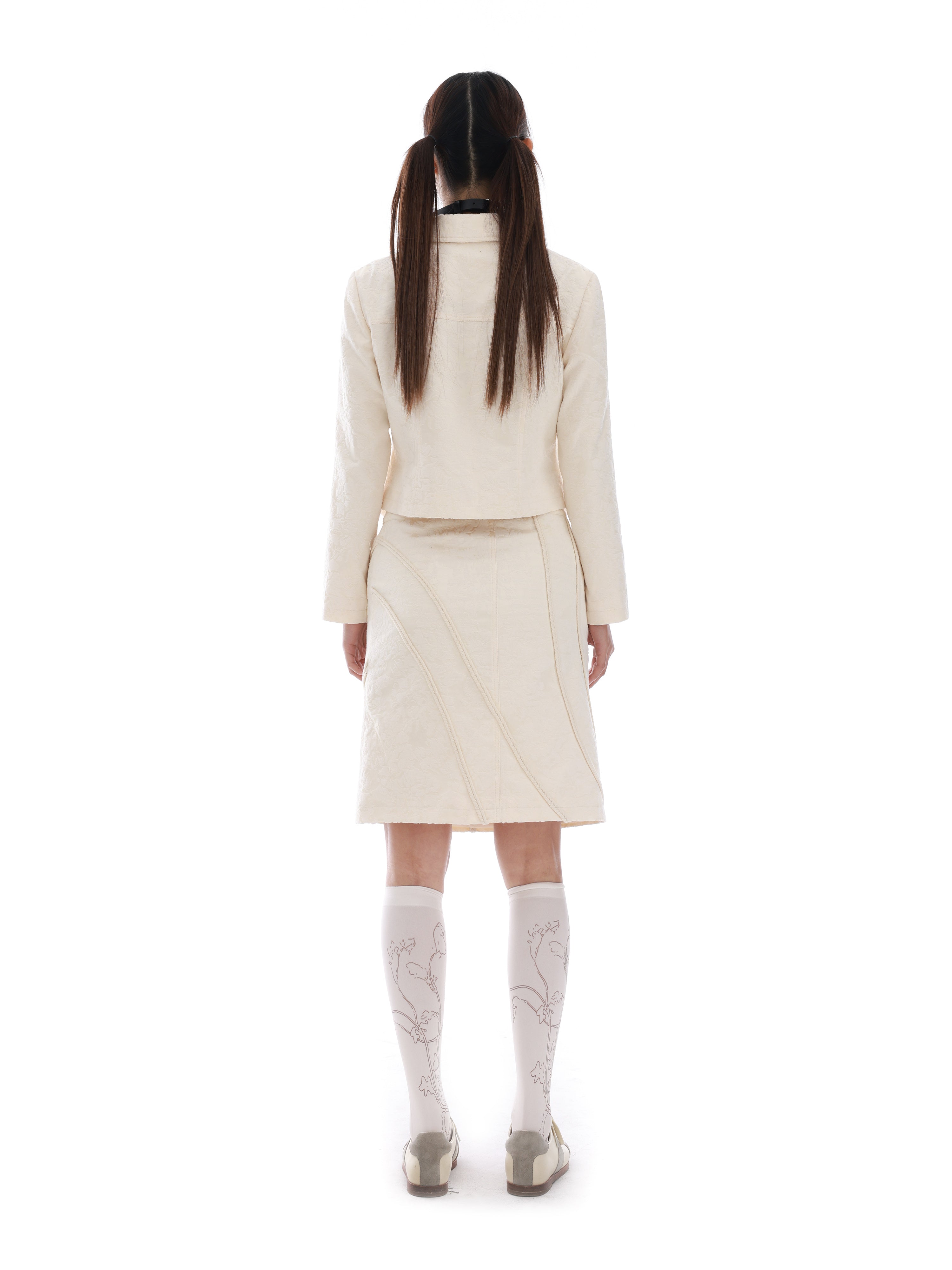 Print Elastic Mid-Tube Stockings 60D