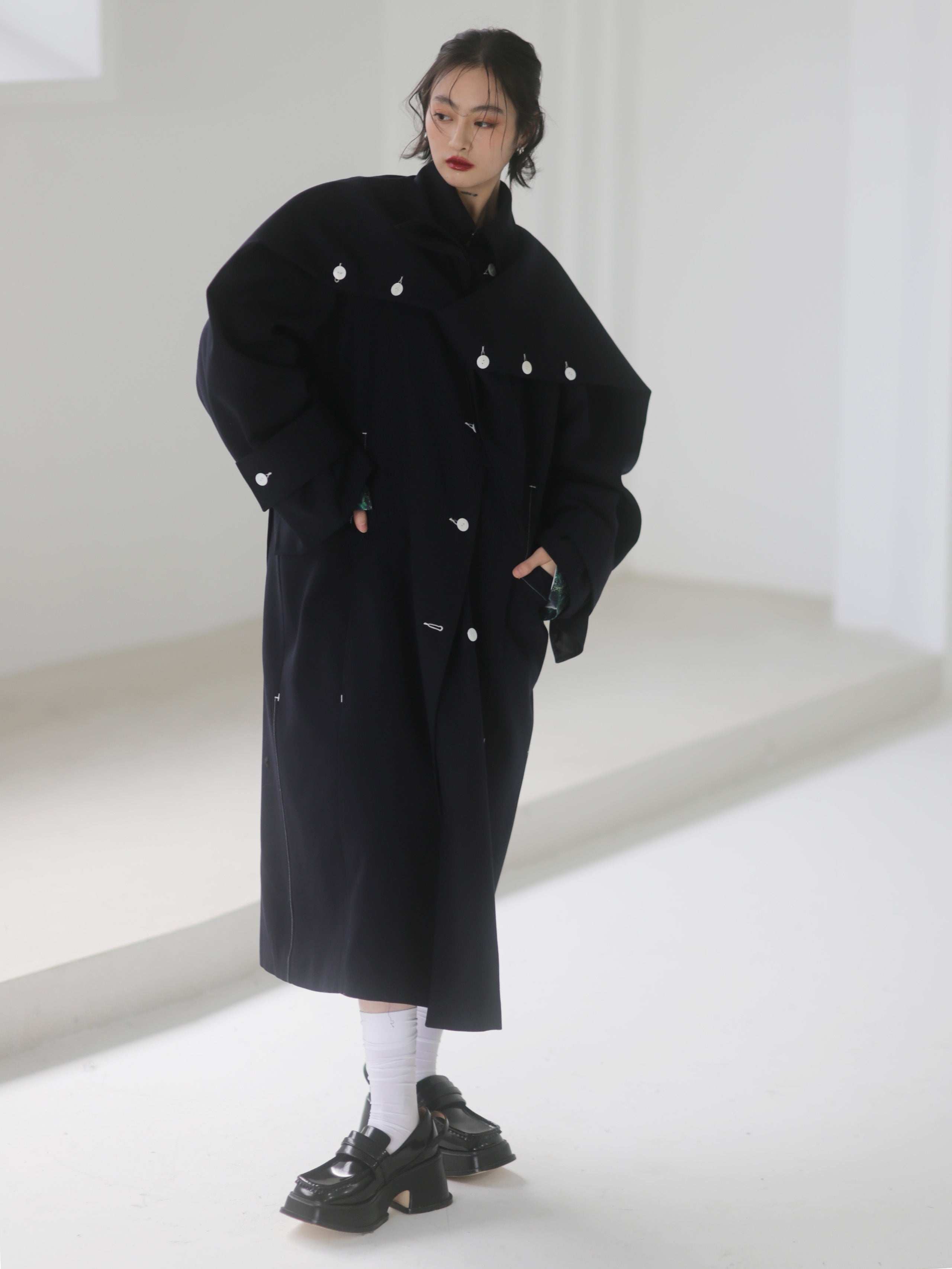 Rabbit Ears Shawl-Style Quilted Coat