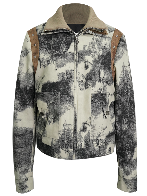 DOUBLE-COLLAR INK PAINTING JACKET
