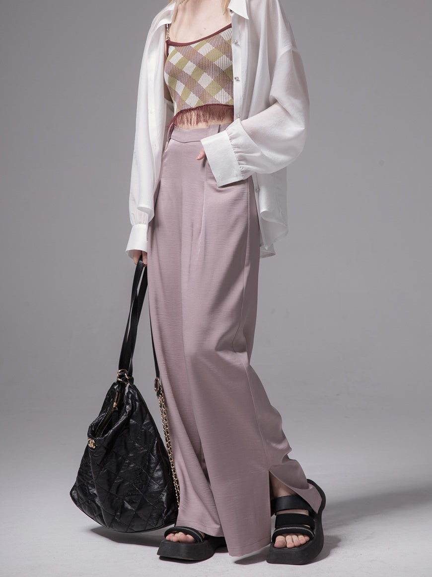 통풍이 잘되는 넓은 다리 바지