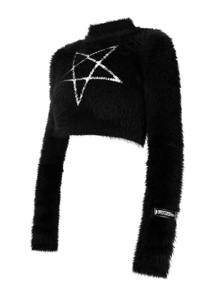 오각형 슬림 짧은 니트 & 스커트