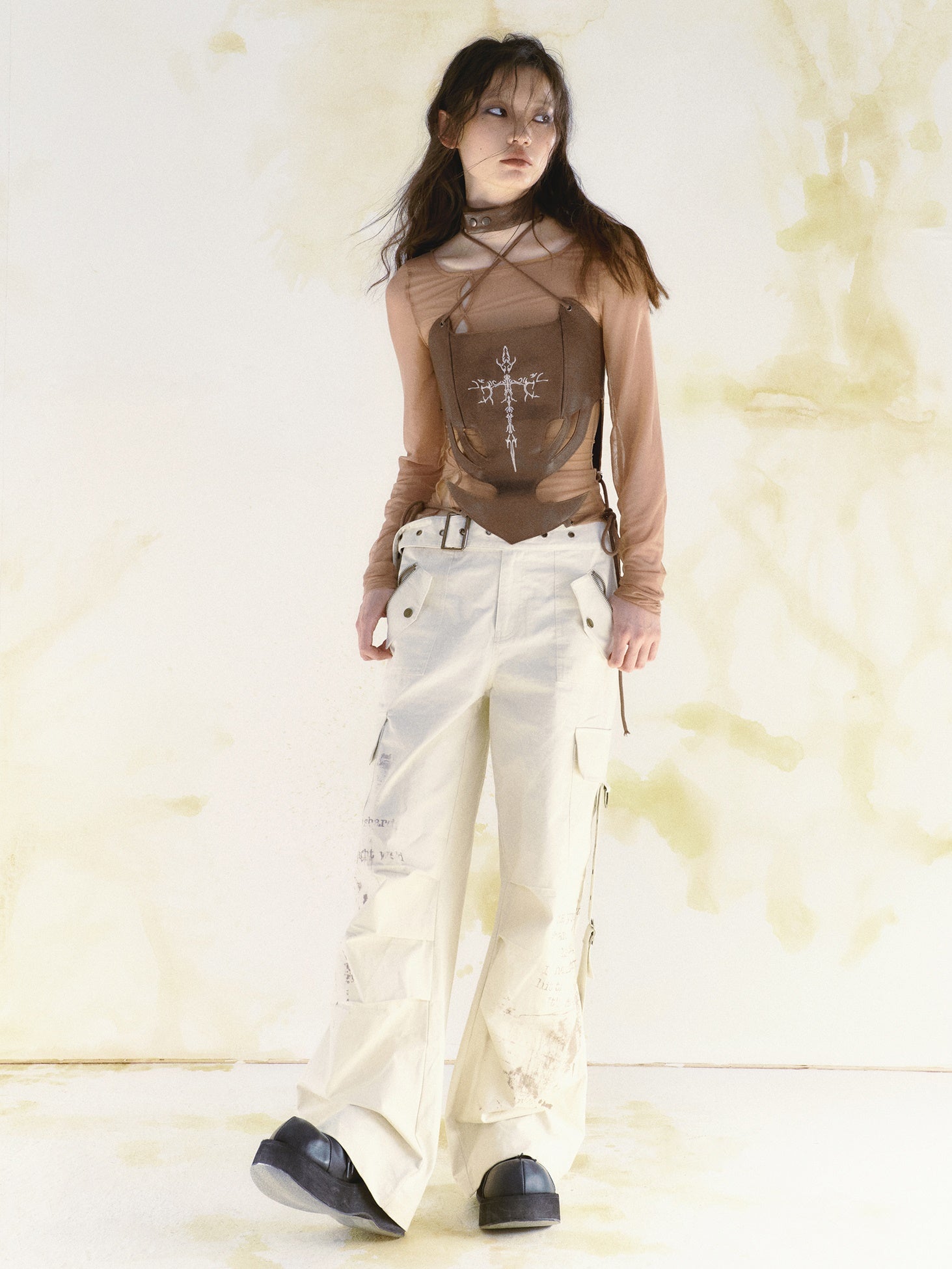 Multi Pocket Wide Leg Pants