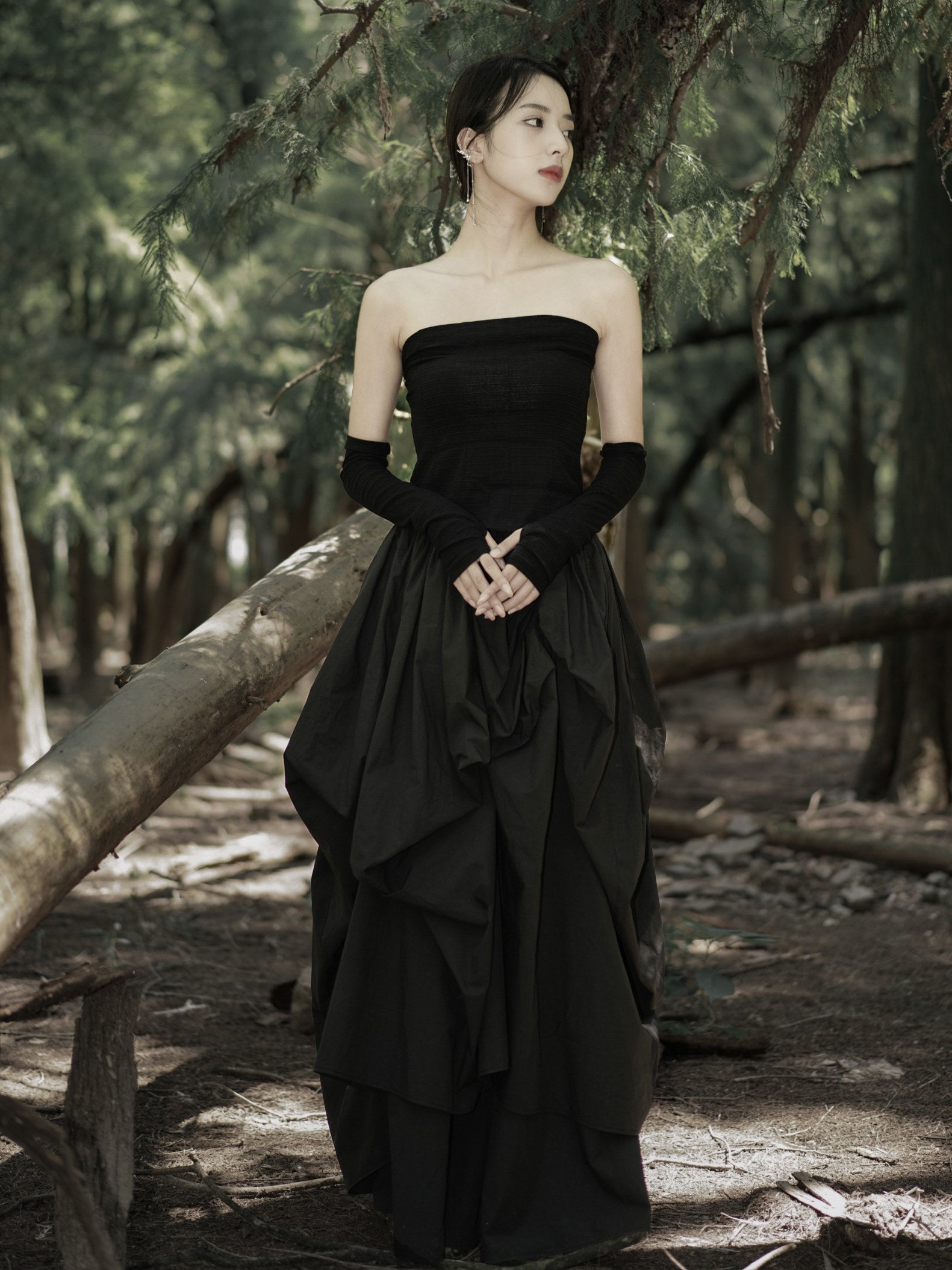 Niche Pleated Long Skirt