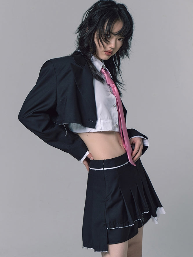 College-Falten Cut-off unregelmäßige Wickelschrank