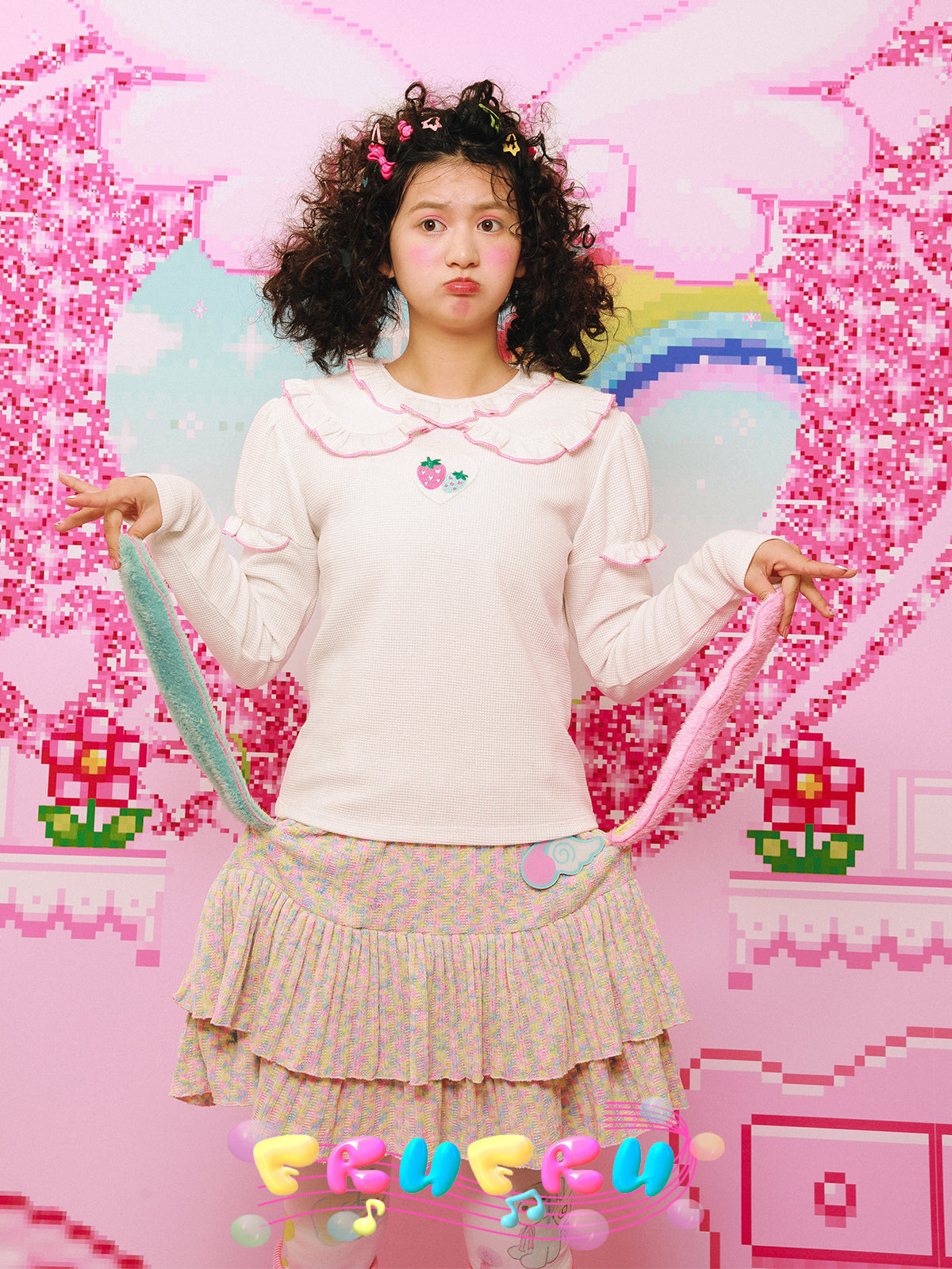 달러 칼라 달콤한 바닥 셔츠