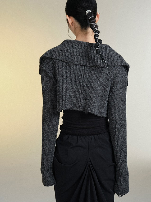 Ultra-Short Knitted Cardigan