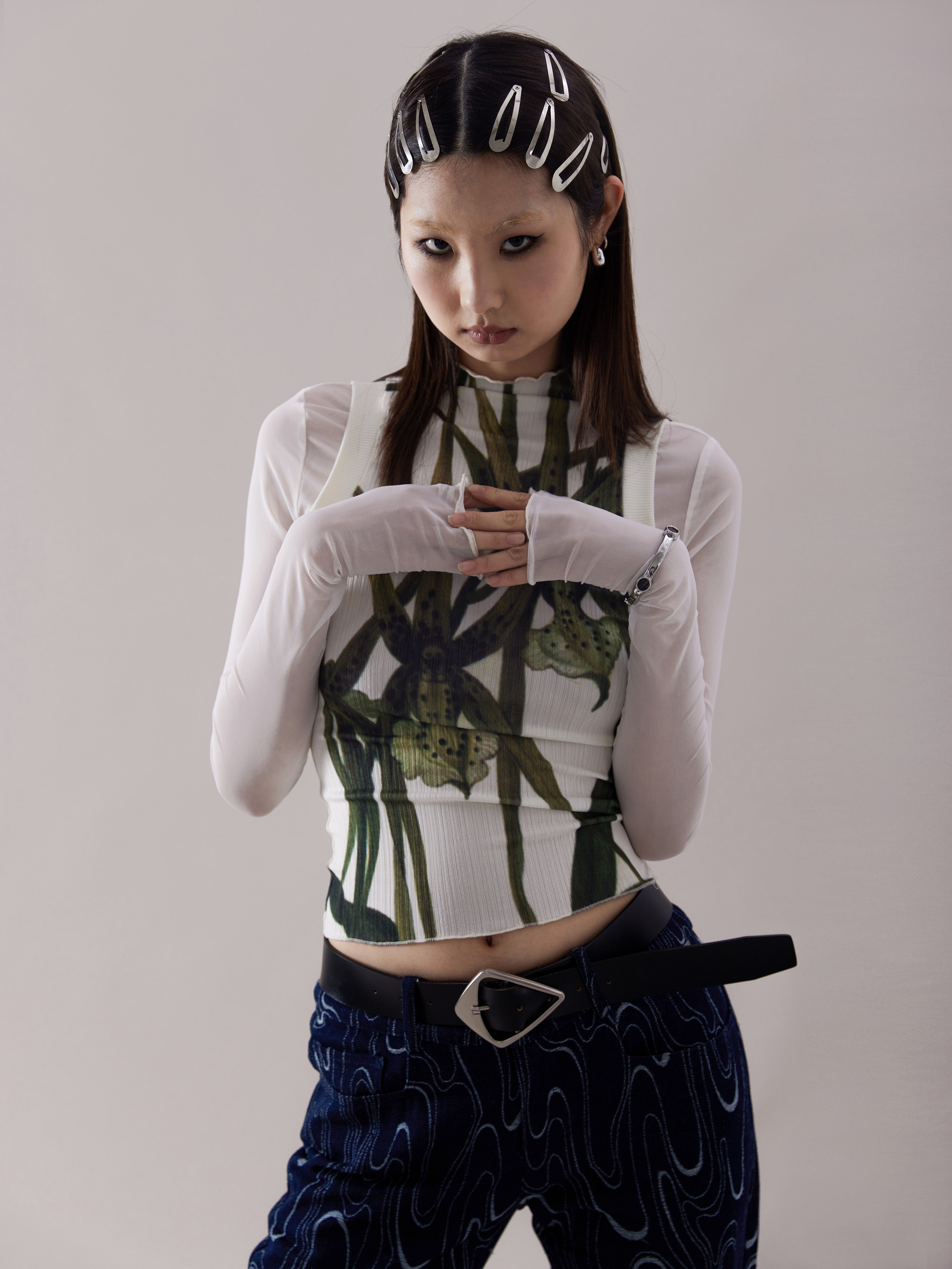 Blumendruck gefälschter zweiteiliger Bottom-Hemd