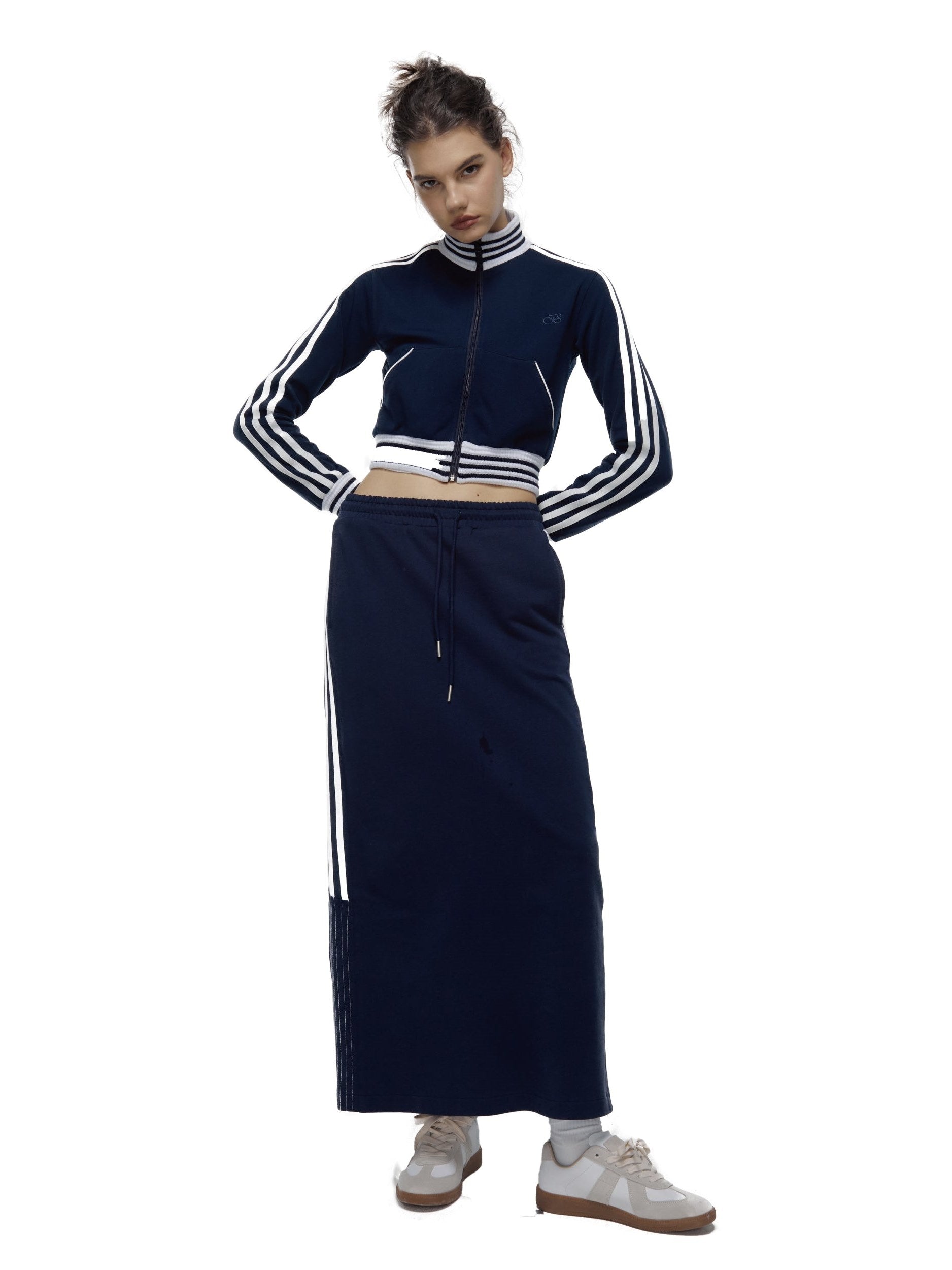 Crop Sporty Jacket & Skirt