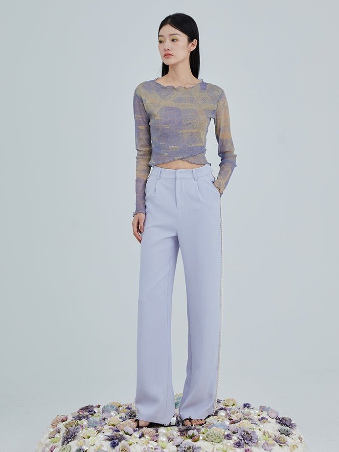 Abstract Pattern Mesh Shirt