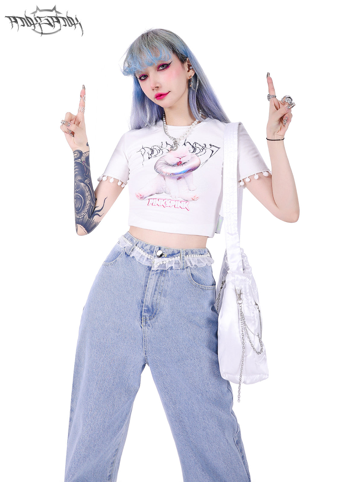 잘린 캐주얼 팝 니치 티샷