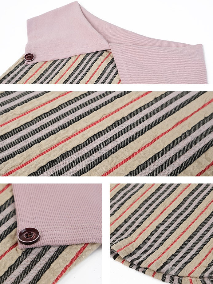 Multi Stripe Off Shorter Short Top