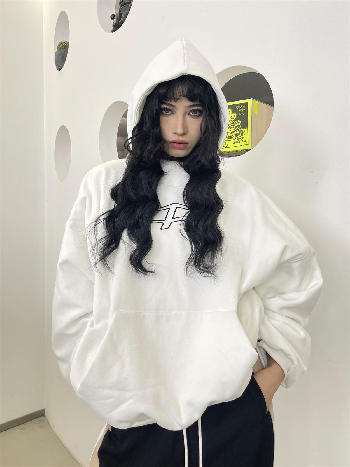 UNISEX HOODIE BACK-PRINT SWEAT PARKA