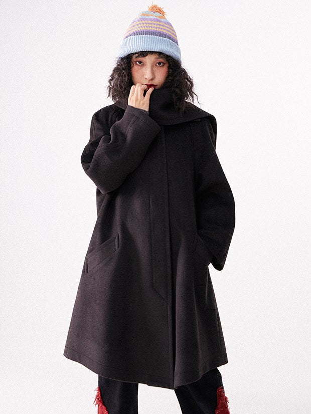 Mid-Length Woolen Coat