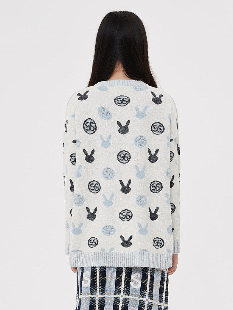 Rabbit -Print -Pullover
