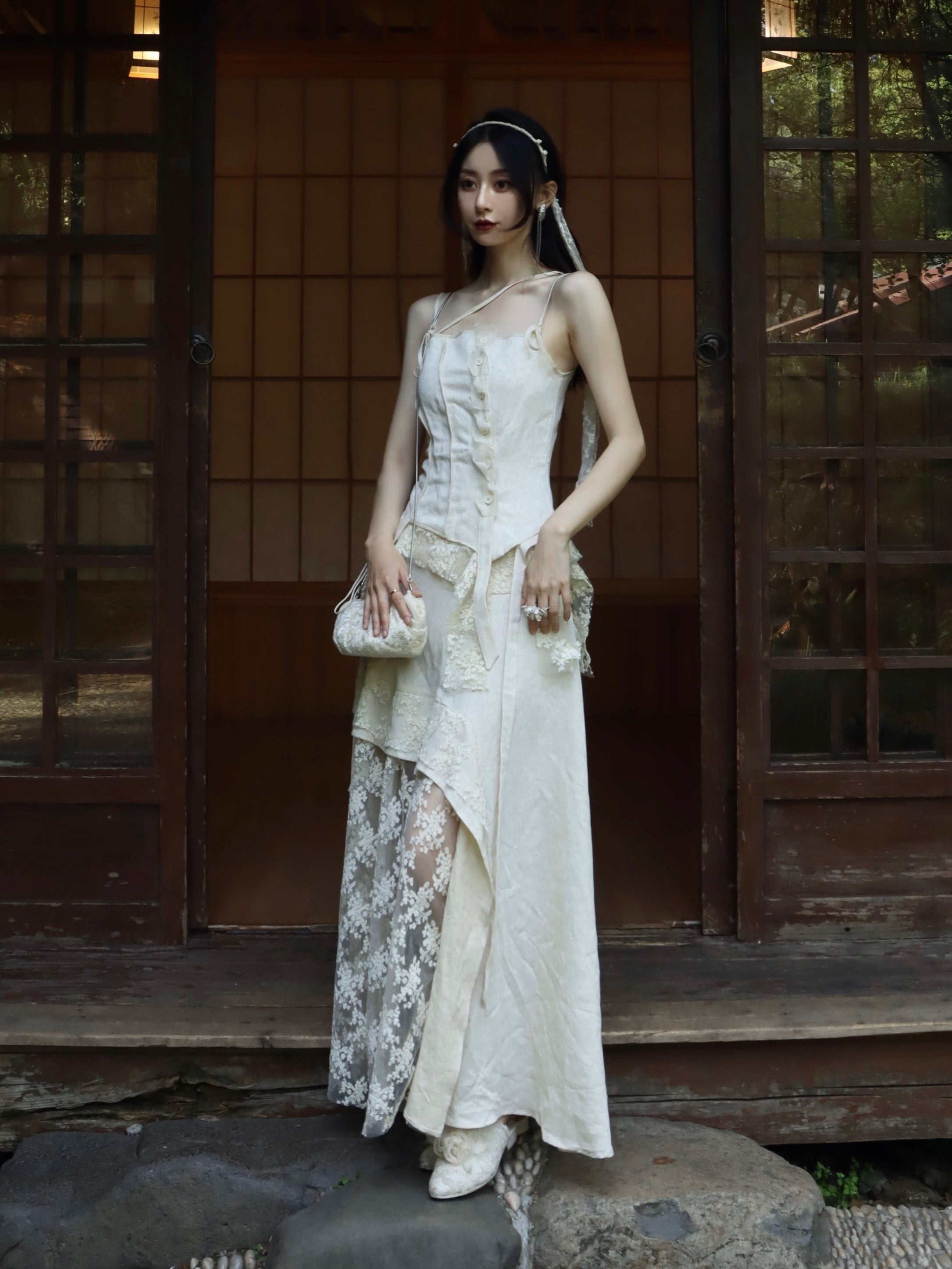 Spitzennähte Hosenträger oben